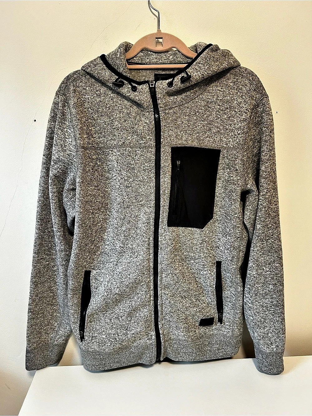 Abercrombie & Fitch Heather Gray Hooded Jacket Size Medium